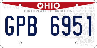 OH license plate GPB6951