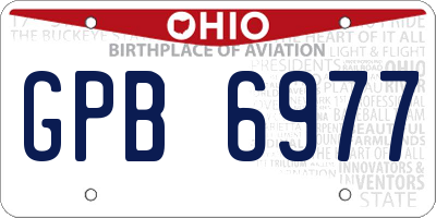OH license plate GPB6977