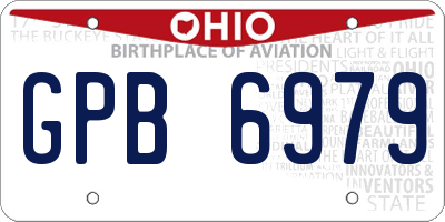 OH license plate GPB6979