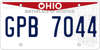 OH license plate GPB7044