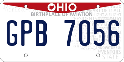 OH license plate GPB7056