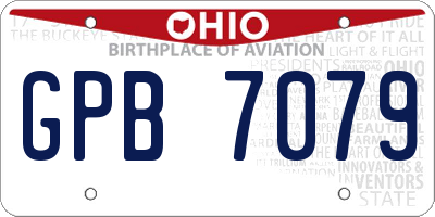 OH license plate GPB7079