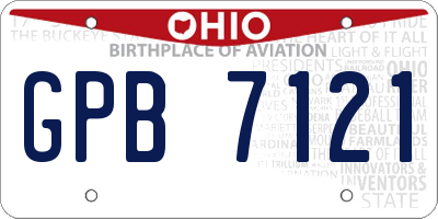 OH license plate GPB7121