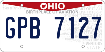 OH license plate GPB7127