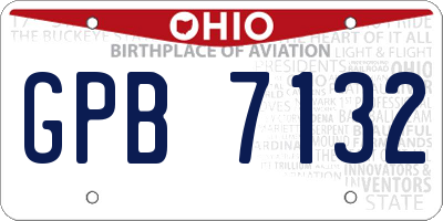 OH license plate GPB7132