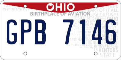 OH license plate GPB7146