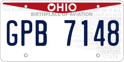 OH license plate GPB7148