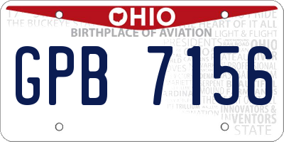 OH license plate GPB7156