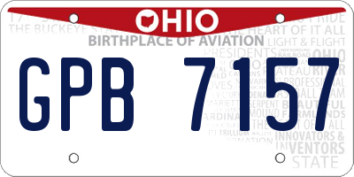 OH license plate GPB7157