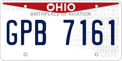 OH license plate GPB7161