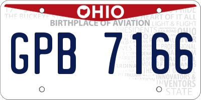 OH license plate GPB7166