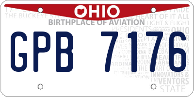 OH license plate GPB7176