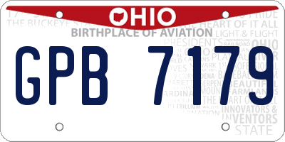 OH license plate GPB7179