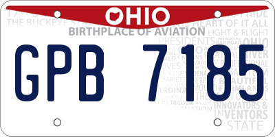 OH license plate GPB7185