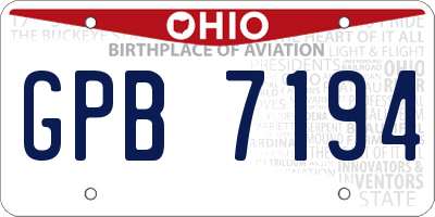 OH license plate GPB7194