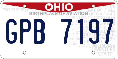 OH license plate GPB7197
