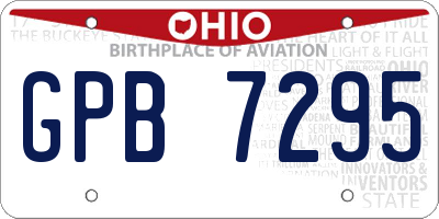OH license plate GPB7295