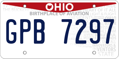 OH license plate GPB7297