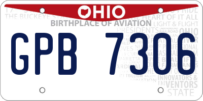 OH license plate GPB7306