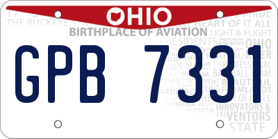 OH license plate GPB7331