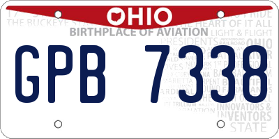 OH license plate GPB7338