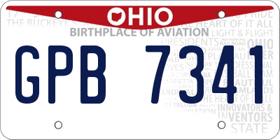 OH license plate GPB7341