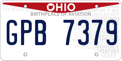 OH license plate GPB7379
