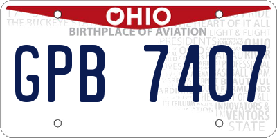 OH license plate GPB7407