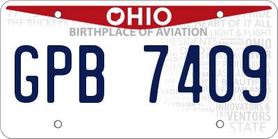 OH license plate GPB7409