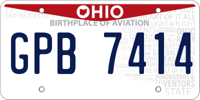 OH license plate GPB7414