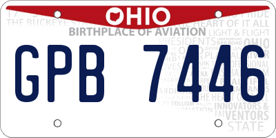 OH license plate GPB7446