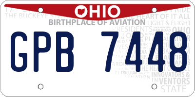 OH license plate GPB7448