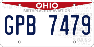 OH license plate GPB7479