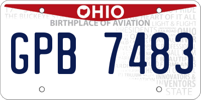 OH license plate GPB7483