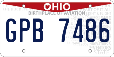 OH license plate GPB7486