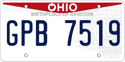 OH license plate GPB7519