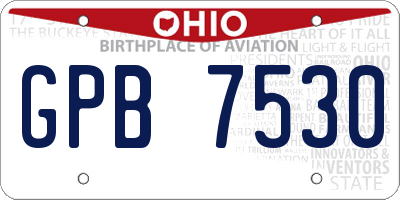 OH license plate GPB7530