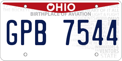 OH license plate GPB7544