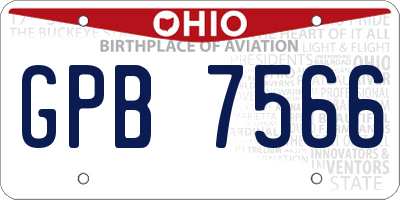 OH license plate GPB7566