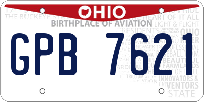 OH license plate GPB7621