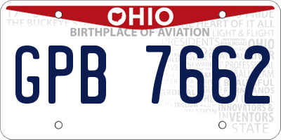 OH license plate GPB7662