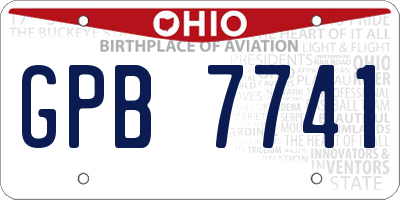 OH license plate GPB7741