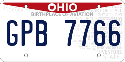 OH license plate GPB7766