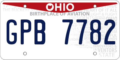 OH license plate GPB7782