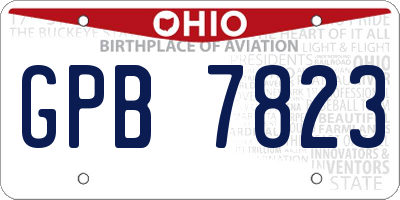 OH license plate GPB7823