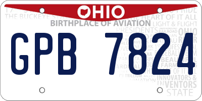 OH license plate GPB7824