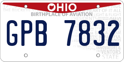 OH license plate GPB7832