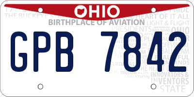 OH license plate GPB7842