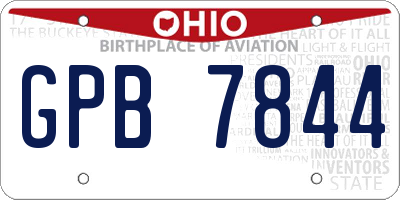 OH license plate GPB7844