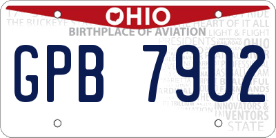 OH license plate GPB7902